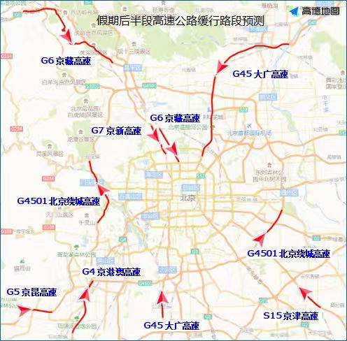 北京交警：高速公路返京高峰来了 下午时段车流最集中