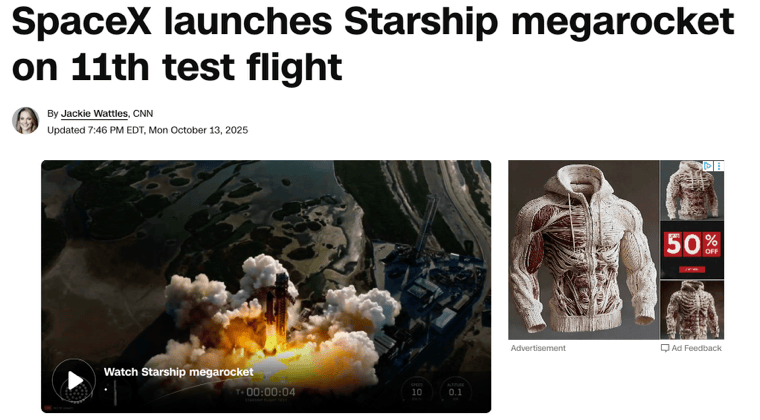 第11次试飞成功，“星舰”实现“活着回来”